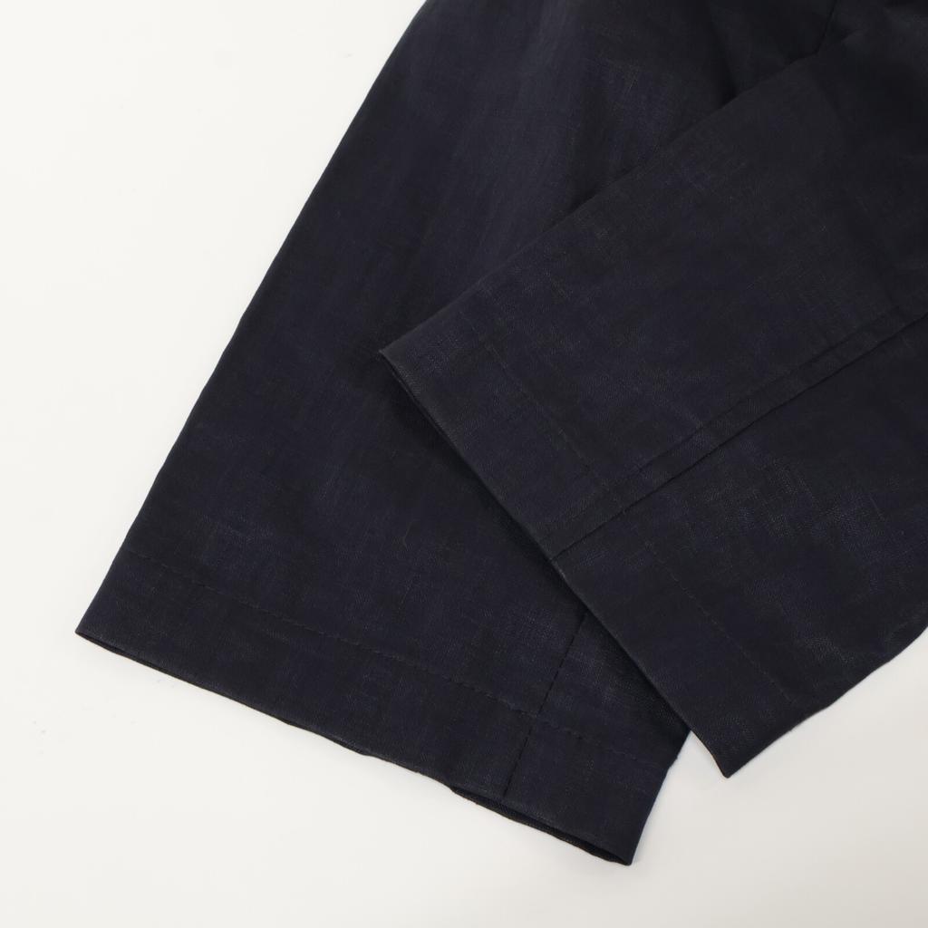 MACKINTOSH LM-015B Navy 100% Linen Hooded Coat Coat 34 NavyUsed