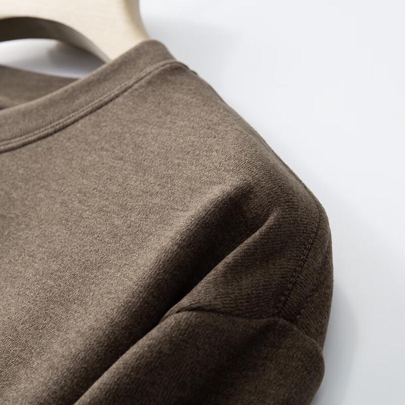 Dibinze Men's Plus Size Solid Crew Neck Sweatshirt