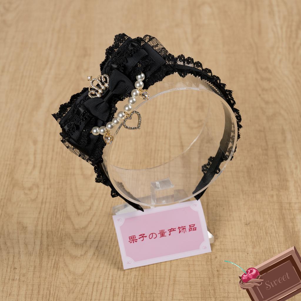 Melted Chocolate Style Headband Hair Bow Lolita KC Girl's Headband for Women Hair Accessories for Women