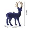 Reindeer Christmas Decor Flocking House Deer Ornaments Holiday Christmas Reindeer Statue for Desk Shelf Tabletop Centerpiece