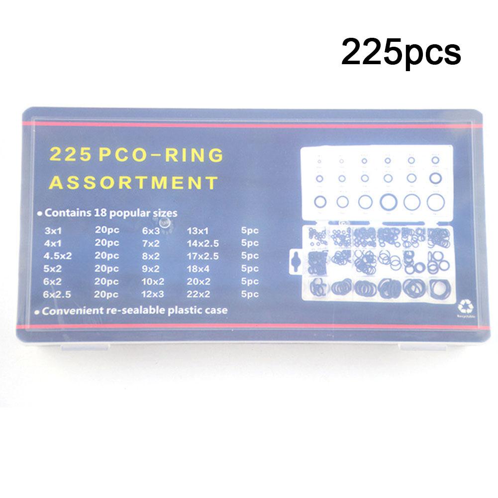 

225 Piece Rubber O For Ring Set Includes 18 Essential Sizes for Various Automotive and Industrial Applications China Mainland