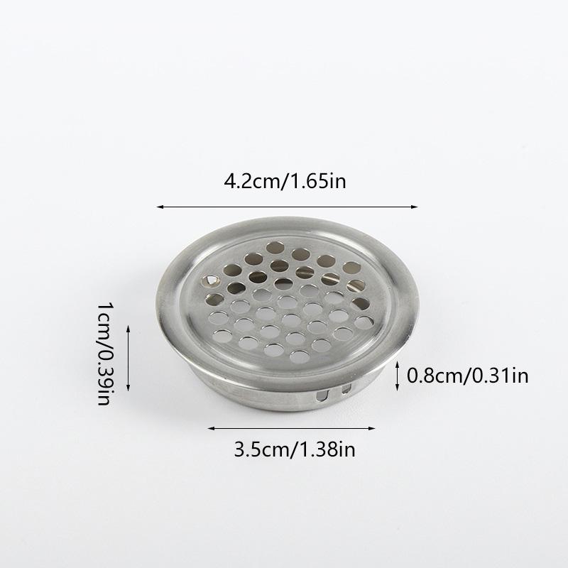 Round Mesh Hole Cover Stainless Steel Ventilation Cover For Wardrobe Cabinet Air Vent Louver Furniture Accessories Home Decor