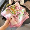 Women Luxury 70*70CM Square Silk Scarf Fashion Print Small Neck Scarves Lady Hair Band Foulard HandKerchief Female Bandana Shawl