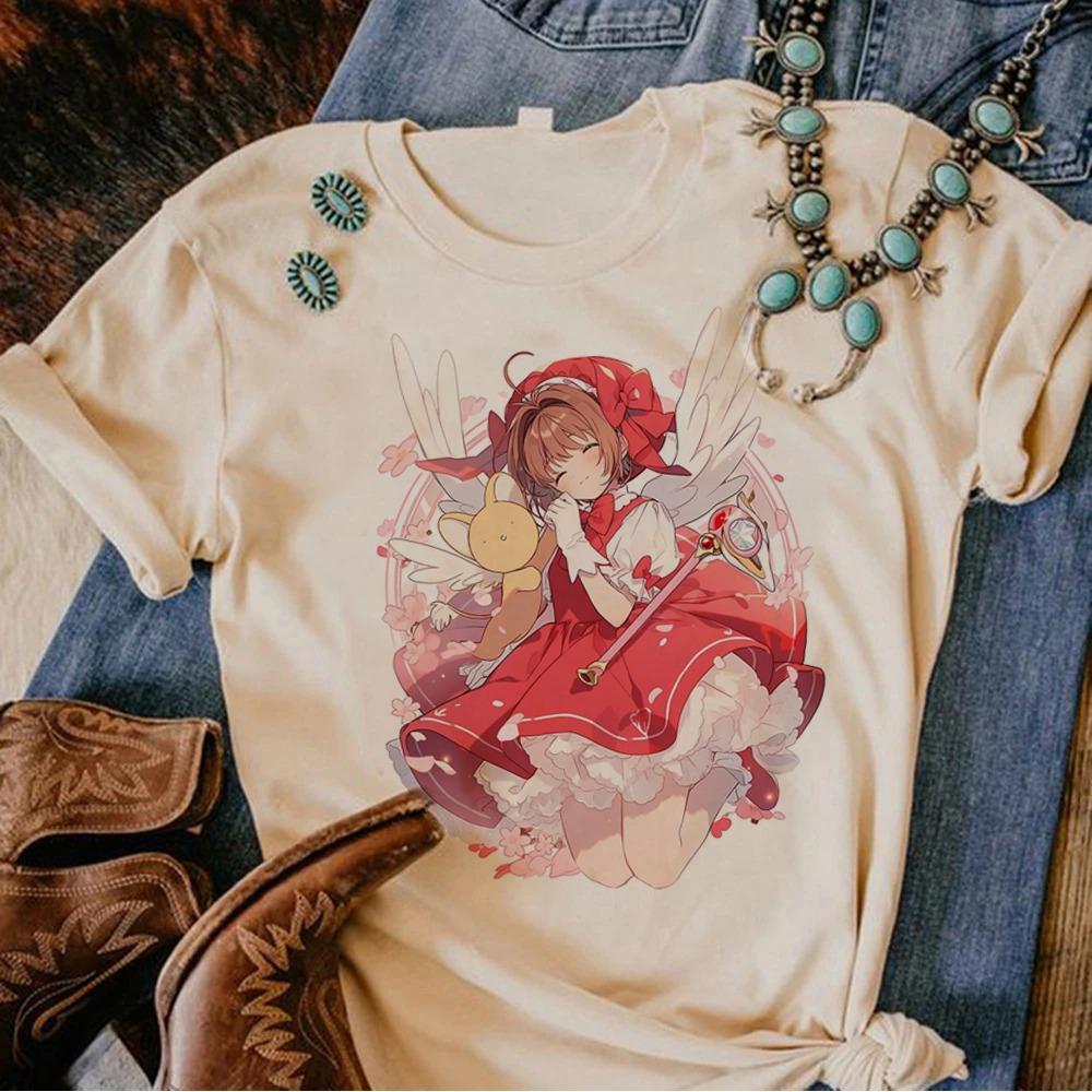 Cardcaptor Sakura t-shirts women designer tshirt female Japanese manga y2k clothes