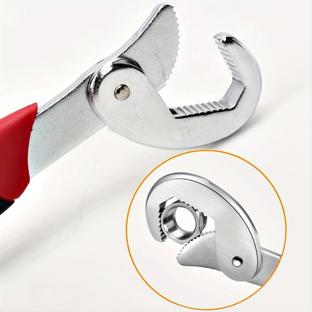 1PC Multi Functional Adjustable Wrench Tool with Large Opening and Dual-use Bathroom Saw Teeth Universal Wrench