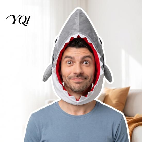 Universal Size Shark Hat for All Ages Mask Adults/Kids, Funny Plush Headgear, Animal Headwear Adults And Children Costume Halloween Theme Parties