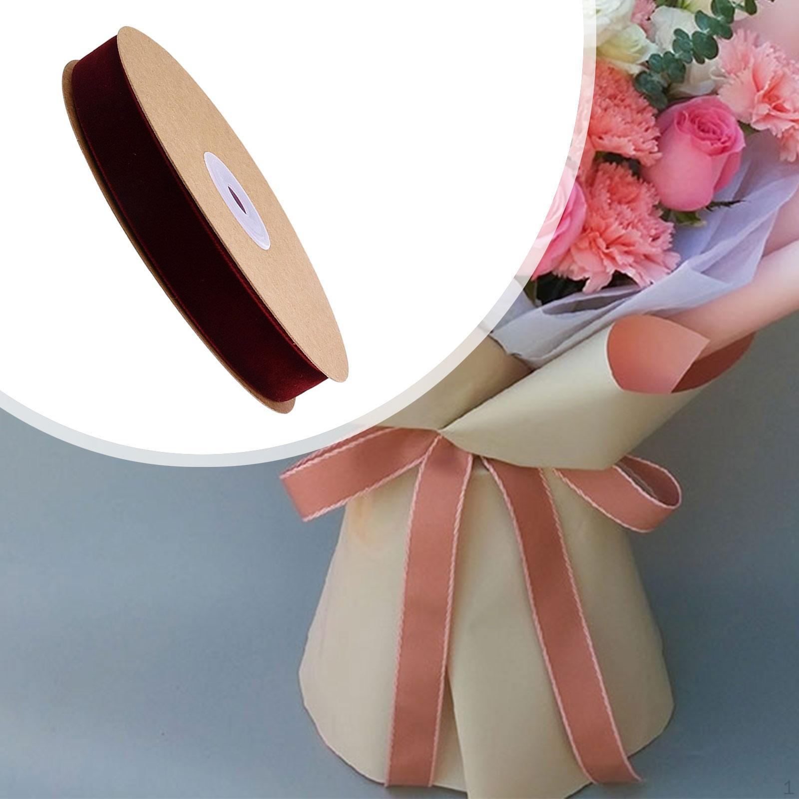 

10-метровая бархатная лента для цветочных дизайнов, декоративных проектов и бантов