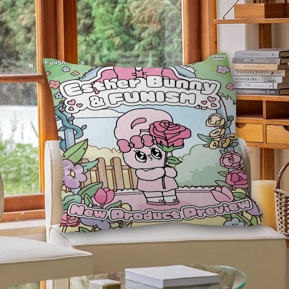 Cute E-Esther B-Bunny pillow cover sofa cushion cover home room decoration children gift