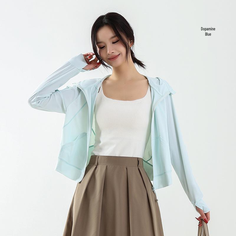Women s UPF100+ Lightweight Hooded Sun Protection Jacket - Breathable, Loose-Fit, Long Sleeve S (35-50 kg)