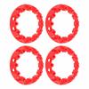 4Pcs 10 Inch ATV Wheel Trim Hub Protection Decor Rim Cap Plastic Scratch Proof Sporty Look for Go Kart Red