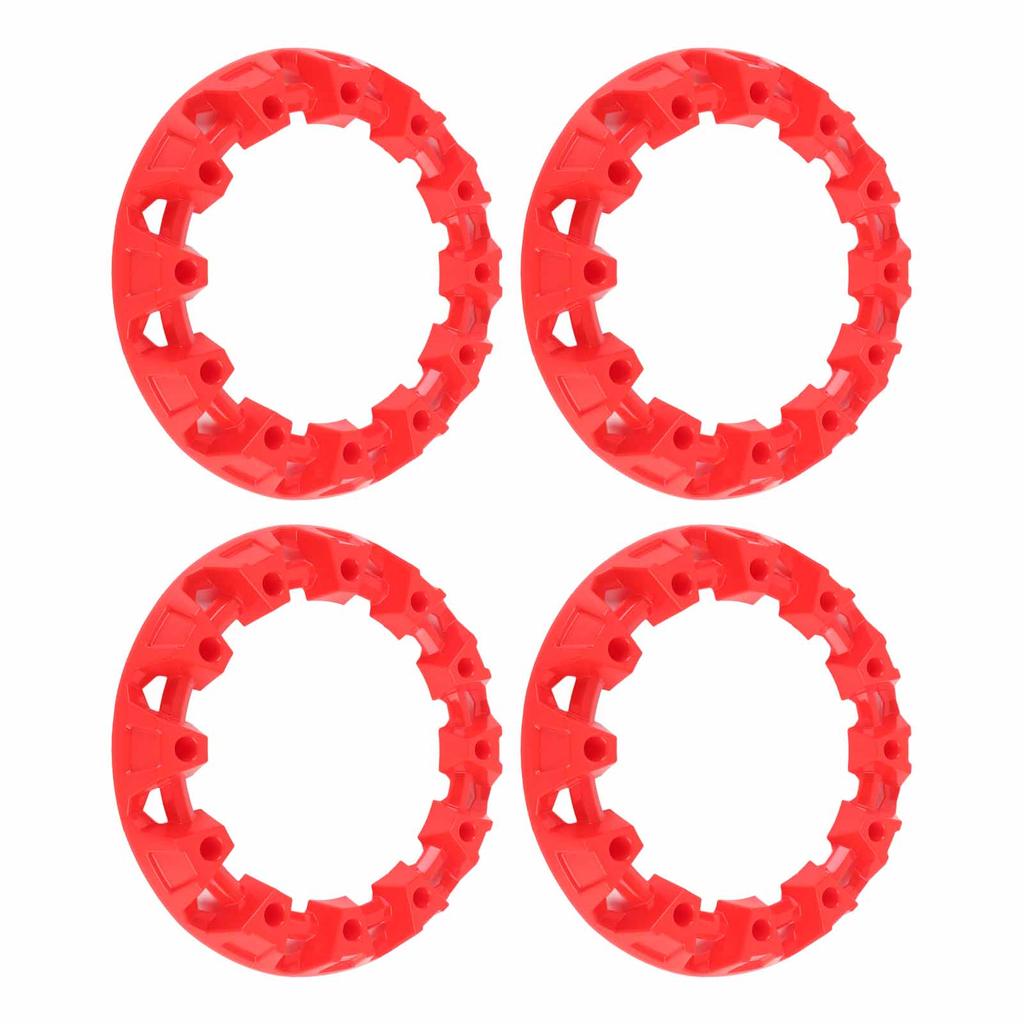 4Pcs 10 Inch ATV Wheel Trim Hub Protection Decor Rim Cap Plastic Scratch Proof Sporty Look for Go Kart Red