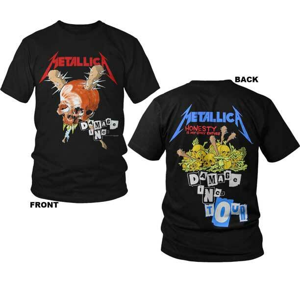 METALLICA cd lgo DAMAGE INC. Official SHIRT XL New master of puppets Unisex T-Shirt XXL