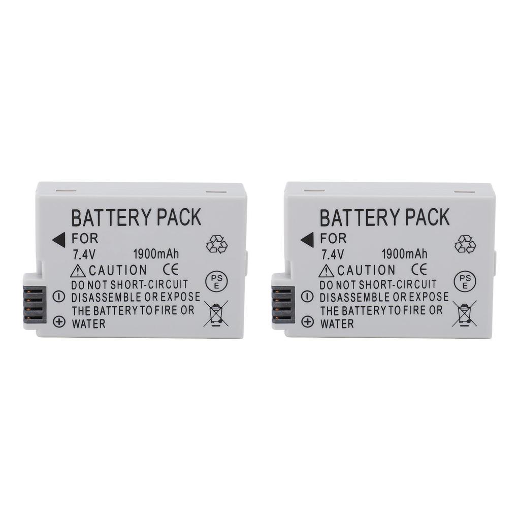 2Pcs LP E8 Camera Battery 7.4V 1900mAh Camera Battery Replacement for T3i T2i T4i T5i 600D 550D 650D