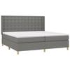 Maison Exclusive - Sommier à lattes de lit avec matelas Gris foncé 200x200cm Tissu
