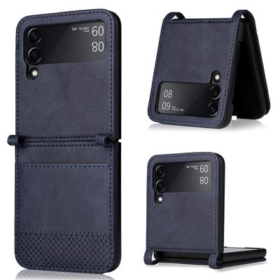 Voor Samsung Z Flip4 Anti-Vingerafdruk Lederen Cover Hoes Voor Samsung Galaxy Z Flip 4 5g Flip4 Flip3 Flip 3 Beschermhoezen