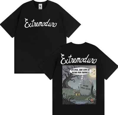 Rock Band EXTREMODURO Os Dije Que Con La Picha Por Fuera Tshirts for Men Women Fashion 90s Hip Hop Oversized T Shirt Streetwear