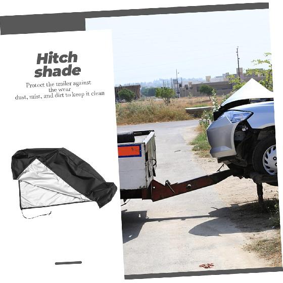 Trailer Hitch Cover 34X24X16 Inch Travel Trailer Tongue Jack Protector Waterproof Dustproof Rv Tow Hitch Cover for Car Caravan