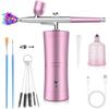 Feb.For Nails W/32 Psi Compressor Air Brush Painting Set-Rechargeable 0.3Mm Non-Clogging Nozzle For Makeup