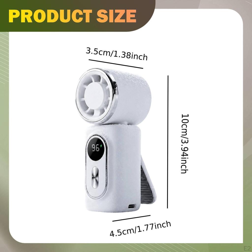 Portable Fan with Personal Clip, Rotating Five Speeds, Digital Display, PP Material, Low Noise,