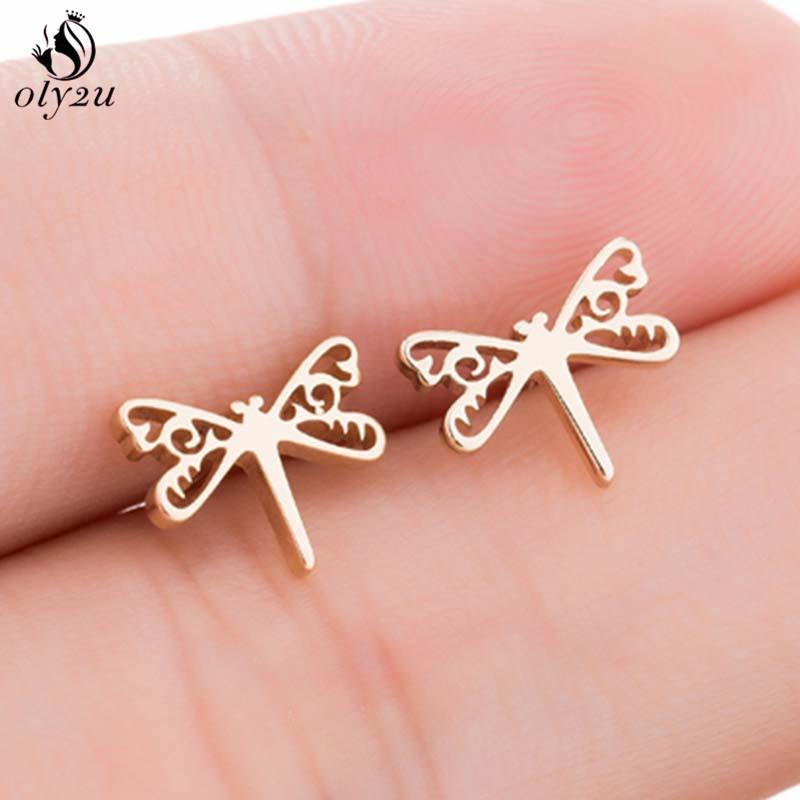 Cute Ballet Earings Women Jewelry Minimalist Puzzle Dinosaur Map Wave Cat Stainless Steel Stud Earrings Girls Pendientes