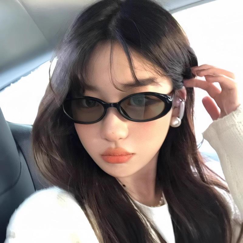 Korean Style Black Cat Eye Oval Women's Anti-Blue Light Prescription Eyeglass Frames