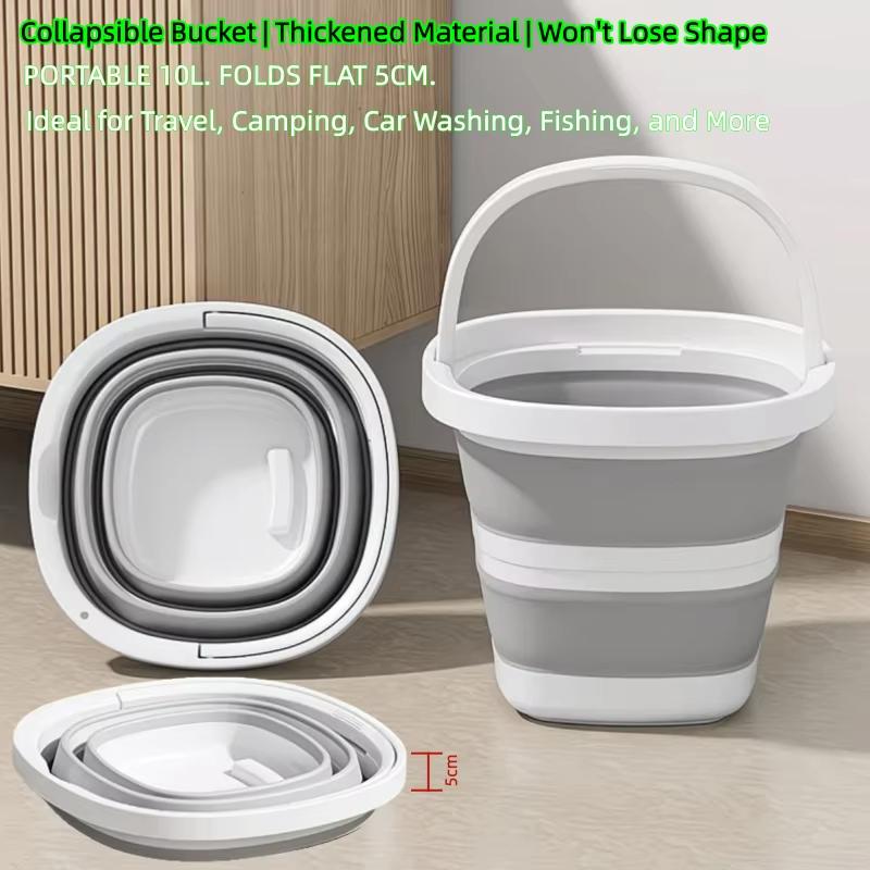 Foldable Water Bucket Essential For Fishing Camping Travel Collapsible Pail With Handle For Easy Storage Outdoor Use