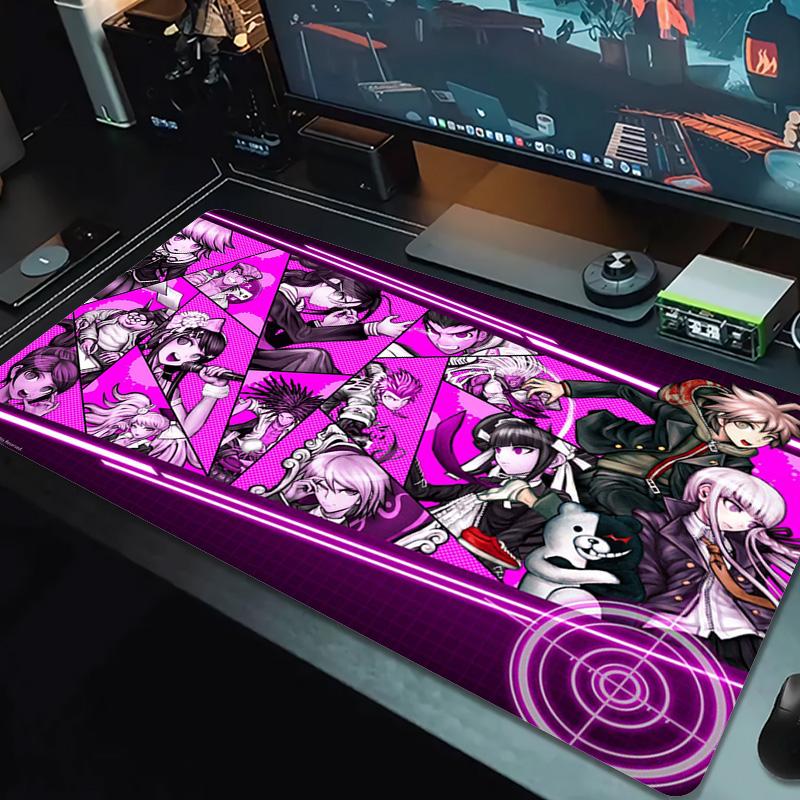Dangan Ronpa Color Mouse Pad Large Gaming Table Cushion Non-slip Laptop Tablet Big Mousepad XXL Mat Mini PC Playmat With Lock edge