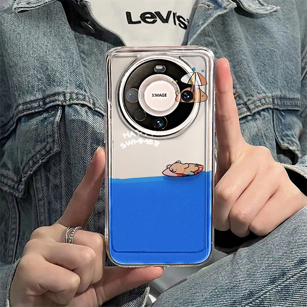 

Прозрачный чехол Surfing Puppy Anti-Fall для телефона Huawei Mate Series Huawei Mate 50