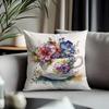 Hot CCup of Flowersew Cushion Cover Antidustmite Pillowcase Invisible Zipper Silky Short Plush Sofa Cushion Cover