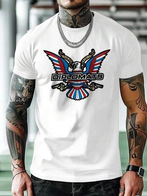 Unisex's Casual Diplomats Round Neck Printed T-Shirt
