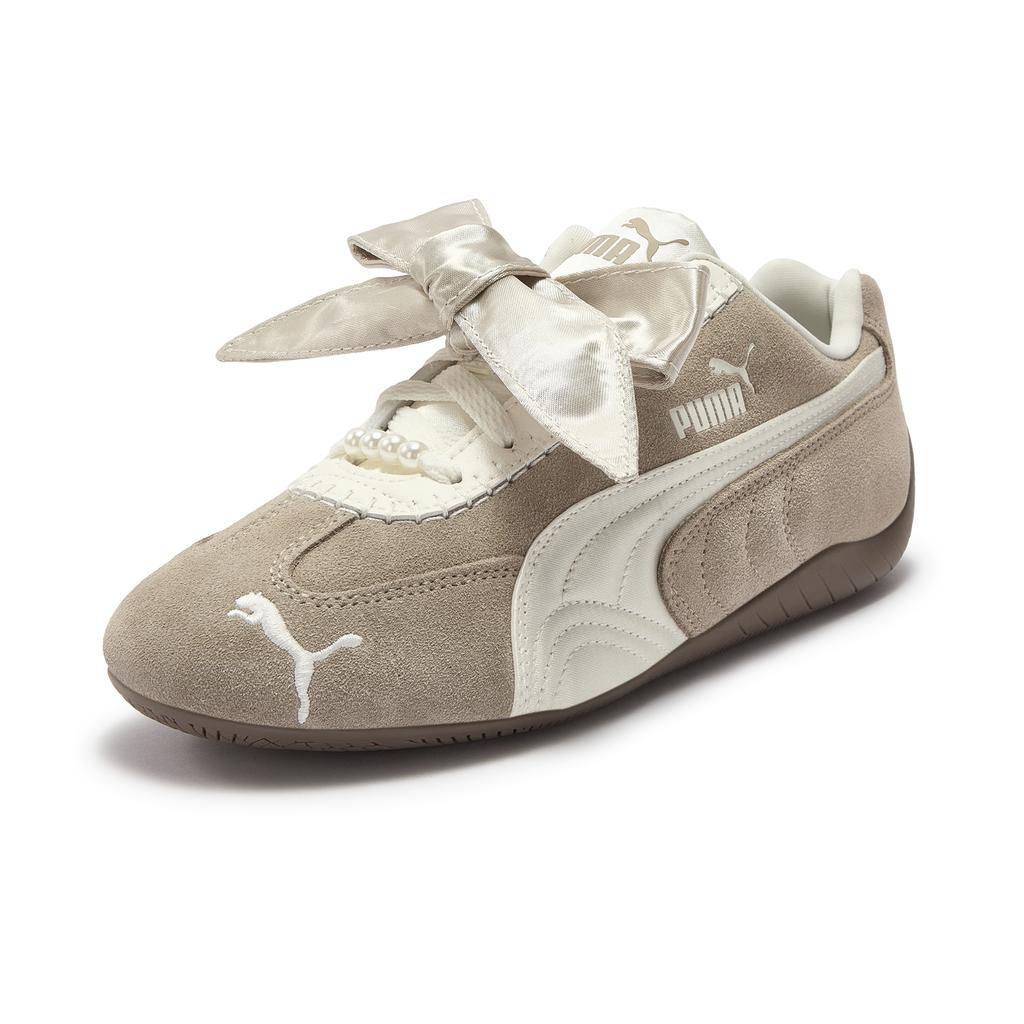 Puma Speedcat Bloom Comfortable Versatile Lifestyle Shoes Women sneaker Light-Brown 410083-01