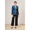 Bcbg Logo Point Piping Linen Jacket B4m3j105