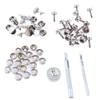 63pcs Marine Boat Stainless Steel Canvas Snap Cover Fastener 15mm Screw Studs Repair Kit W/ Tallation Tool