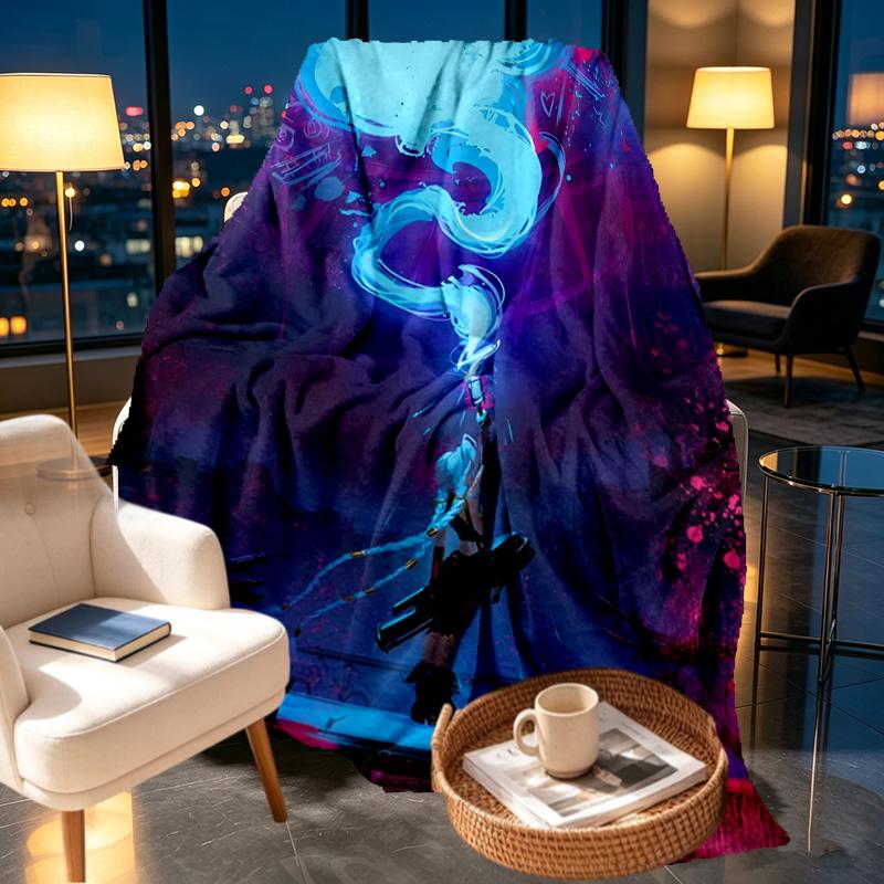 Jinx Print Blanket - Soft & Comfortable, for Bedroom, Travel, Sofa, Home Decoration - Birthday Christmas Gift for Friend