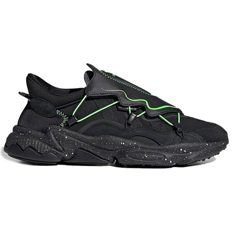 Adidas Ozweego 'Black Solar Green' Sneakers FZ1955