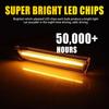 For 2004-2008 Acura TL BASED MODELS Clear Front Amber LED Side Marker Light EXV