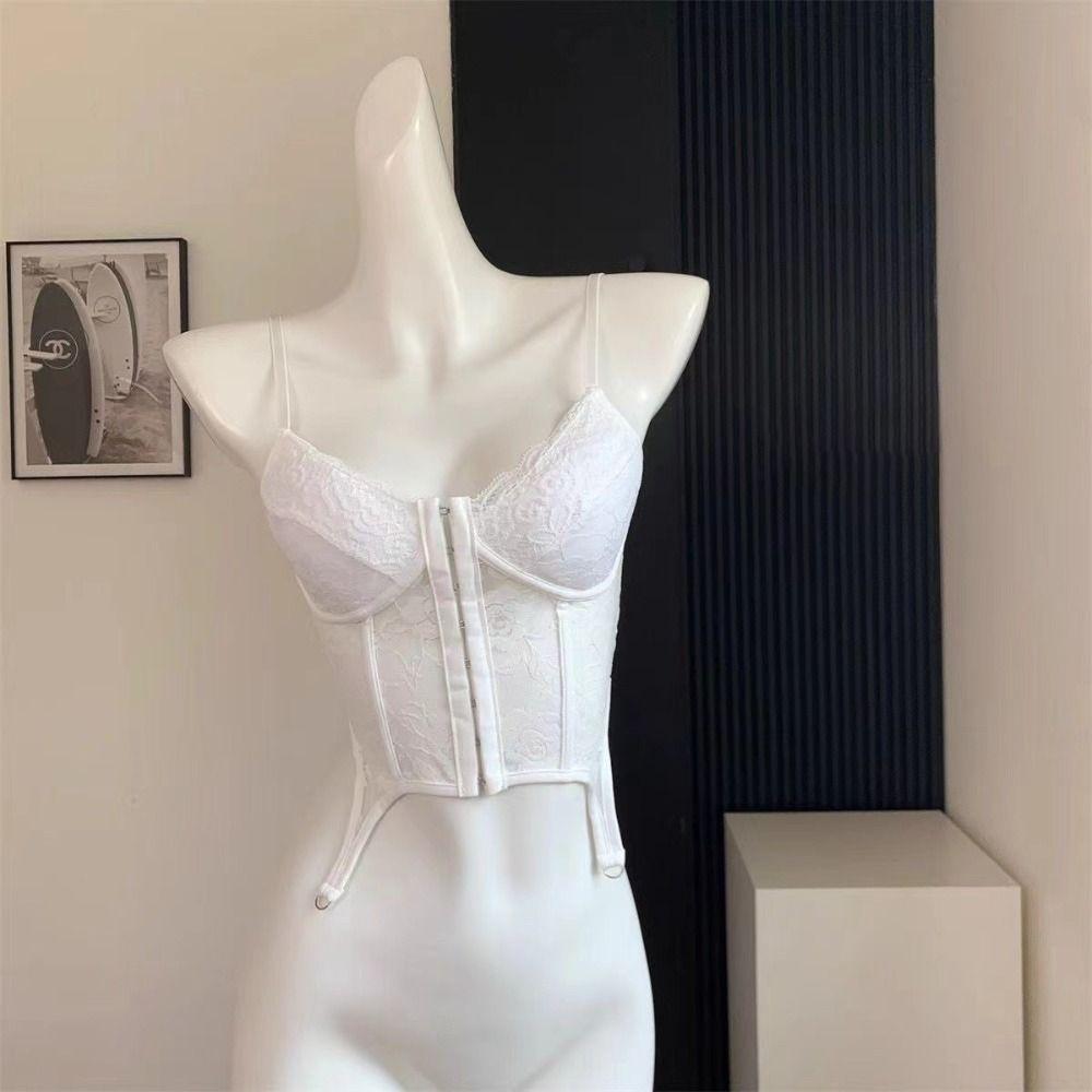 Push Up Sexy Lace Corset Top Slim Fit Hollow Suspender Vest Tank Vest Top Spring&Summer