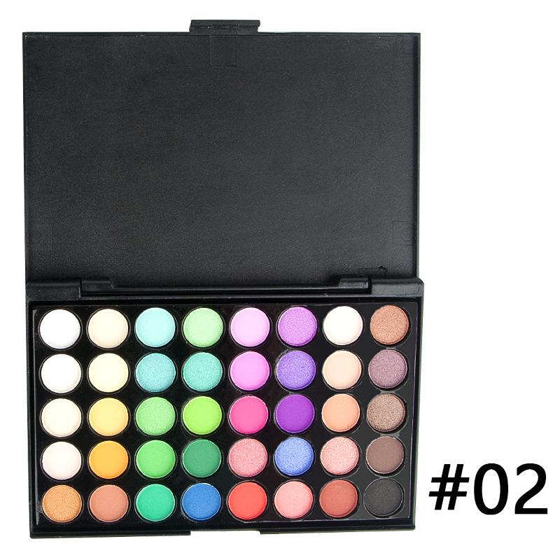 40-Color Eye Shadow Palette - Matte & Pearlescent Earth Shades for Smoky Makeup