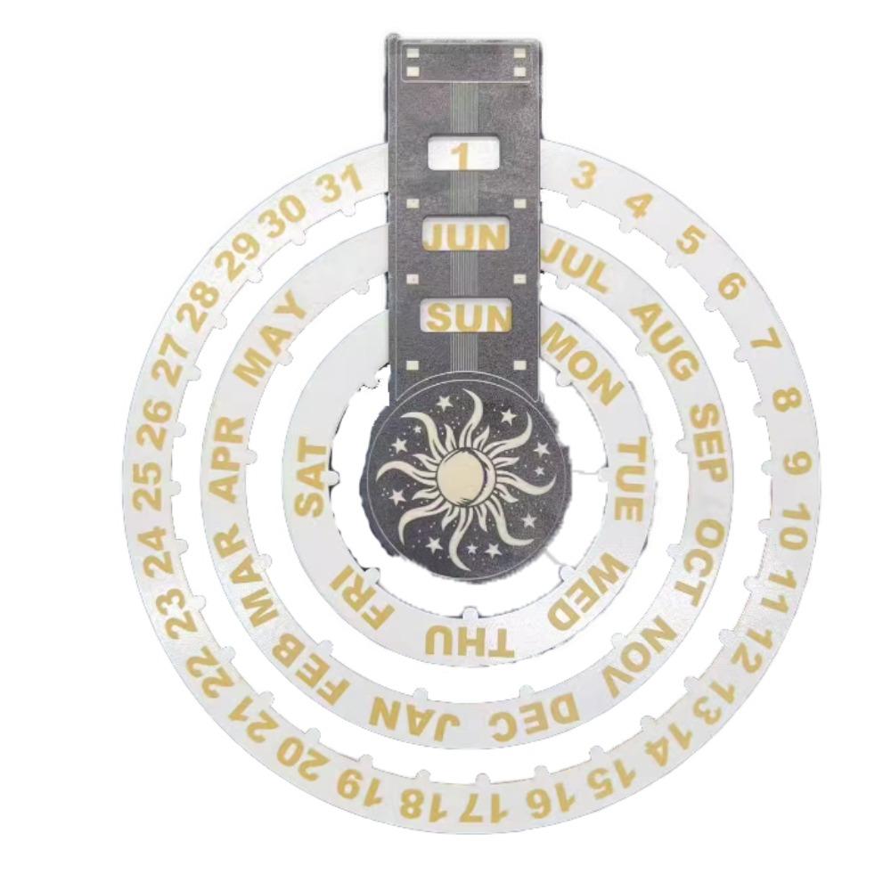 

Stylish Rotating Calendar Personalized Wall Mounted Calendar Hanging Calendar Office Decor Sun