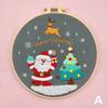 1 Piece Christmas Embroidery Starter Kit Stamped Cross Stitch Kit for Beginner