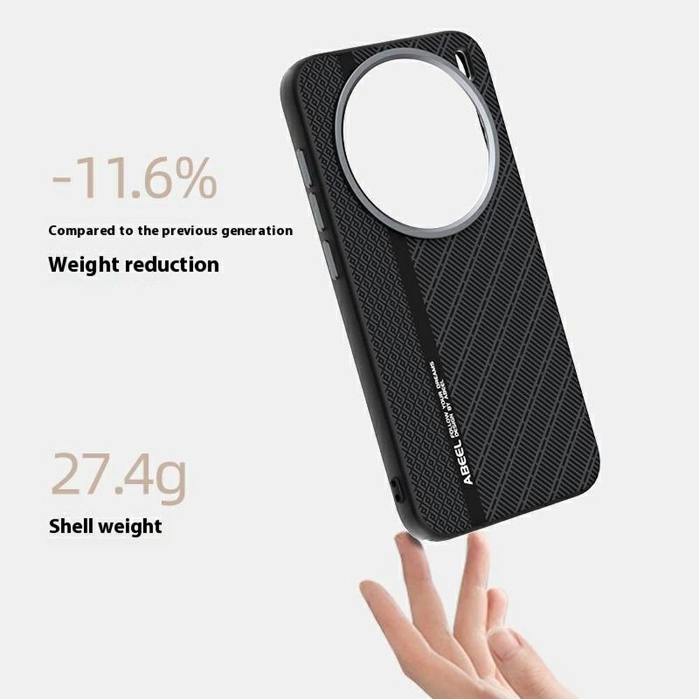 ABEEL For vivo X200s 5G Case PC+TPU+Aluminum Alloy+PU Leather Phone Cover Compatible with MagSafe