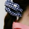 DEPOUND Check Scrunchie - Navy