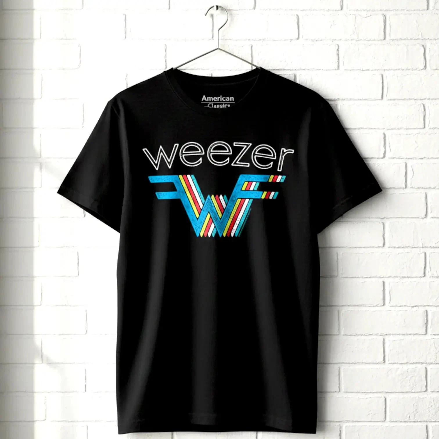 Weezer 3D Радужный Логотип Мужская Футболка Make Believe Альтернативная Рок-Группа Сила L