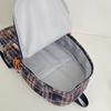 Schoolbag Japanese ins autumn and winter retro plaid schoolbag female British college style college student class travel versatile backpack