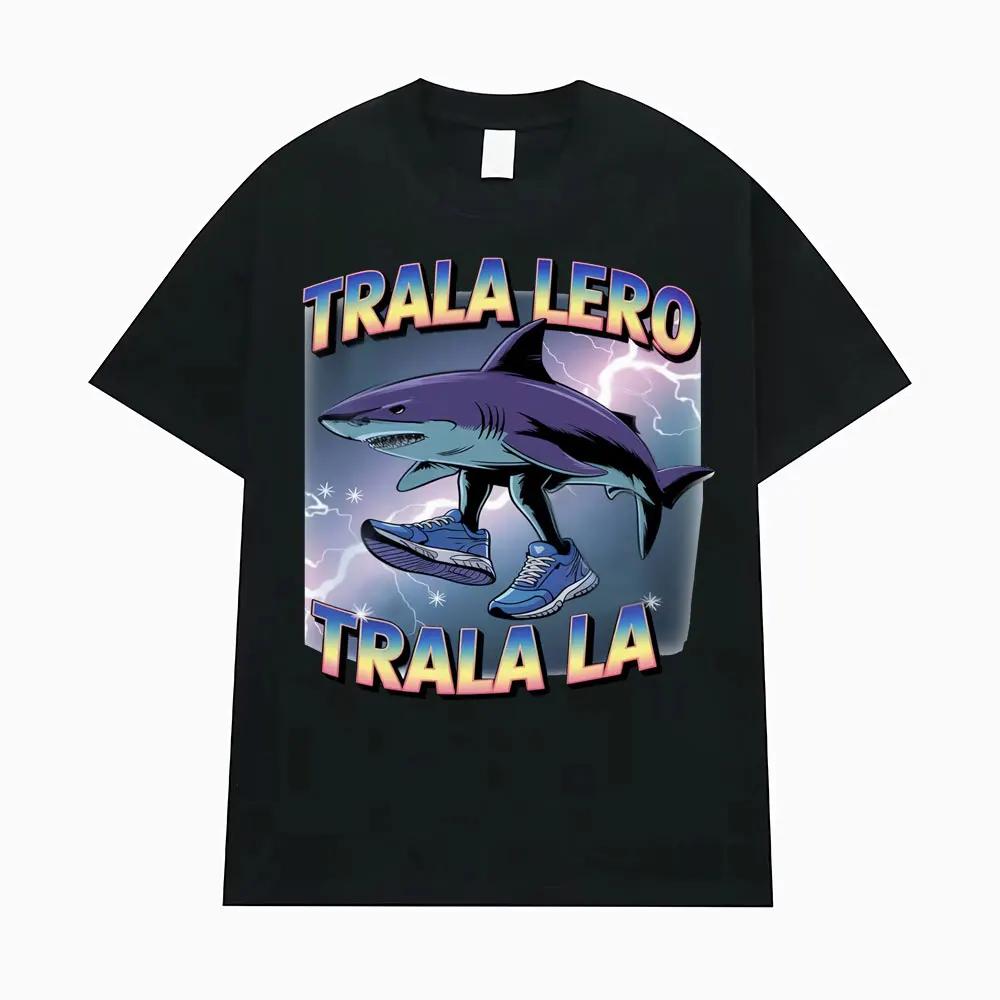 Tralalero Tralala Funny Shark Meme T-shirt Gifts Women's Fashion Gothic Vintage T-shirts WOMEN Casual Humor T Shirt