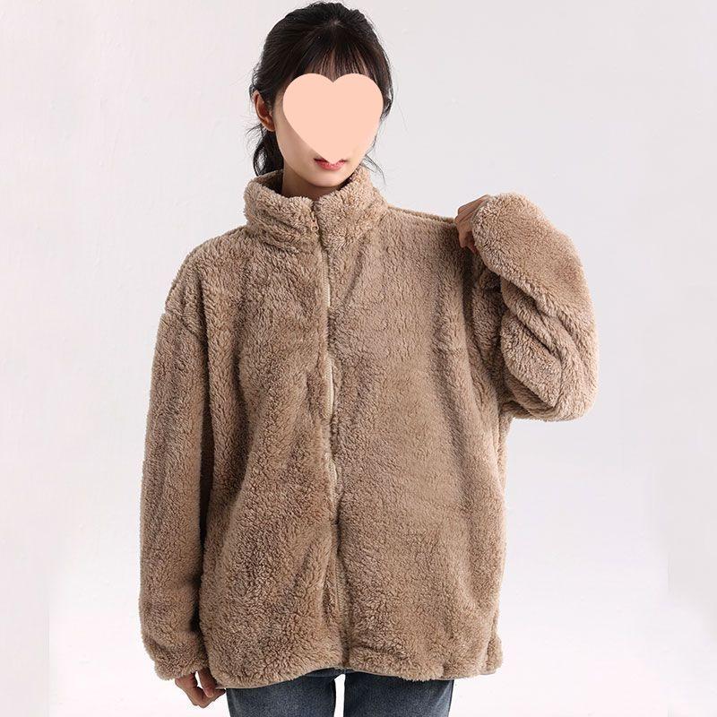 2025 Winter Women's Long-Sleeve Fleece Plush Jacket