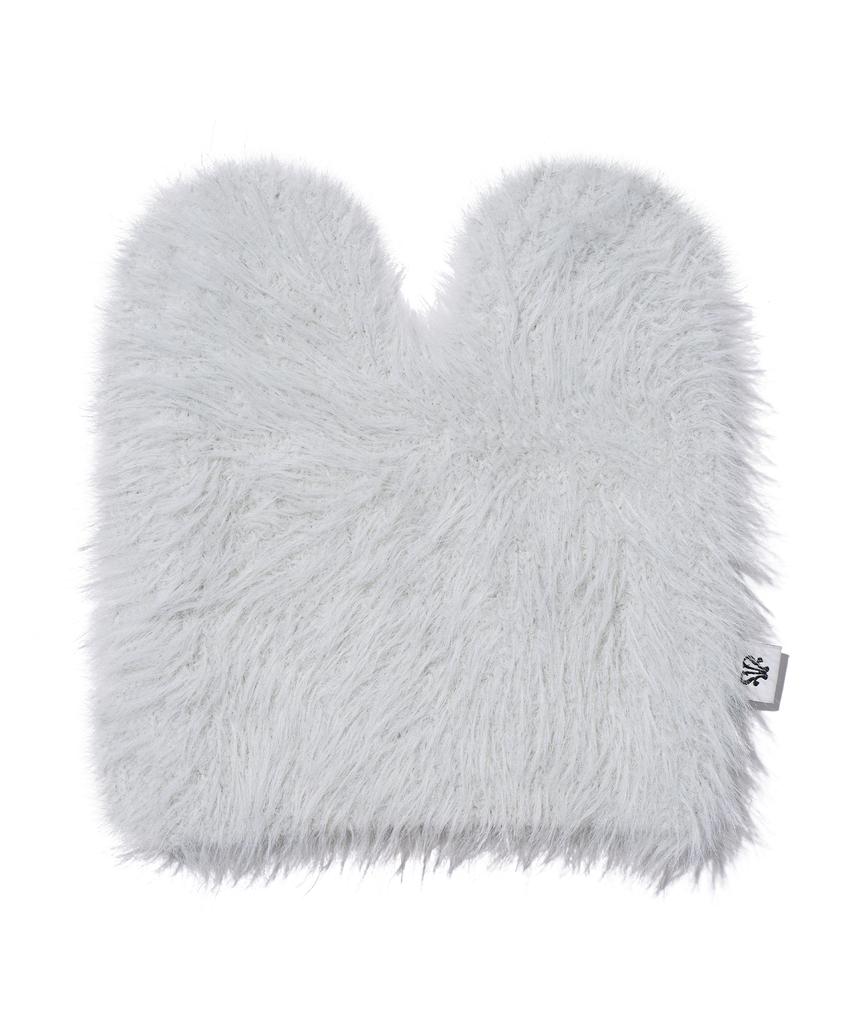YOUHEE Hairy Cat Beanie Light Gray
