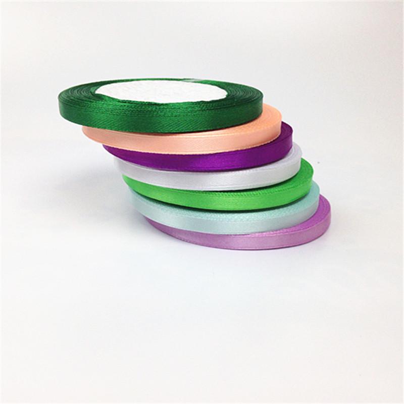 0,6 cm Vit Satinrosband för DIY Tårtdekoration