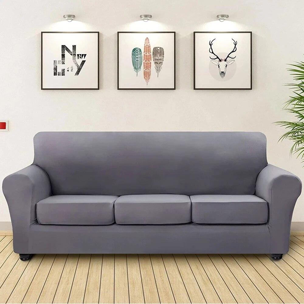 Stretch Sofa Slipcovers Sofa Seat Cushion Covers for Washable Furniture Protector Sofa Cover for Living Room with Elastic Bottom