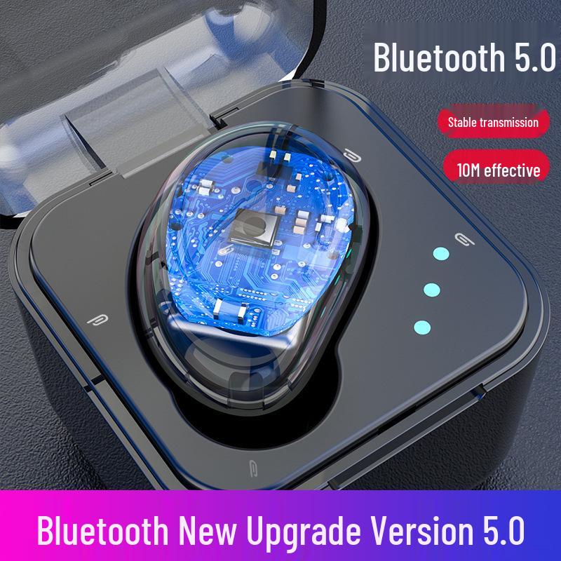 Einzelohrbügel Bluetooth 5.0 Sport-Kopfhörer mit Ladecase (Mono-In-Ear)